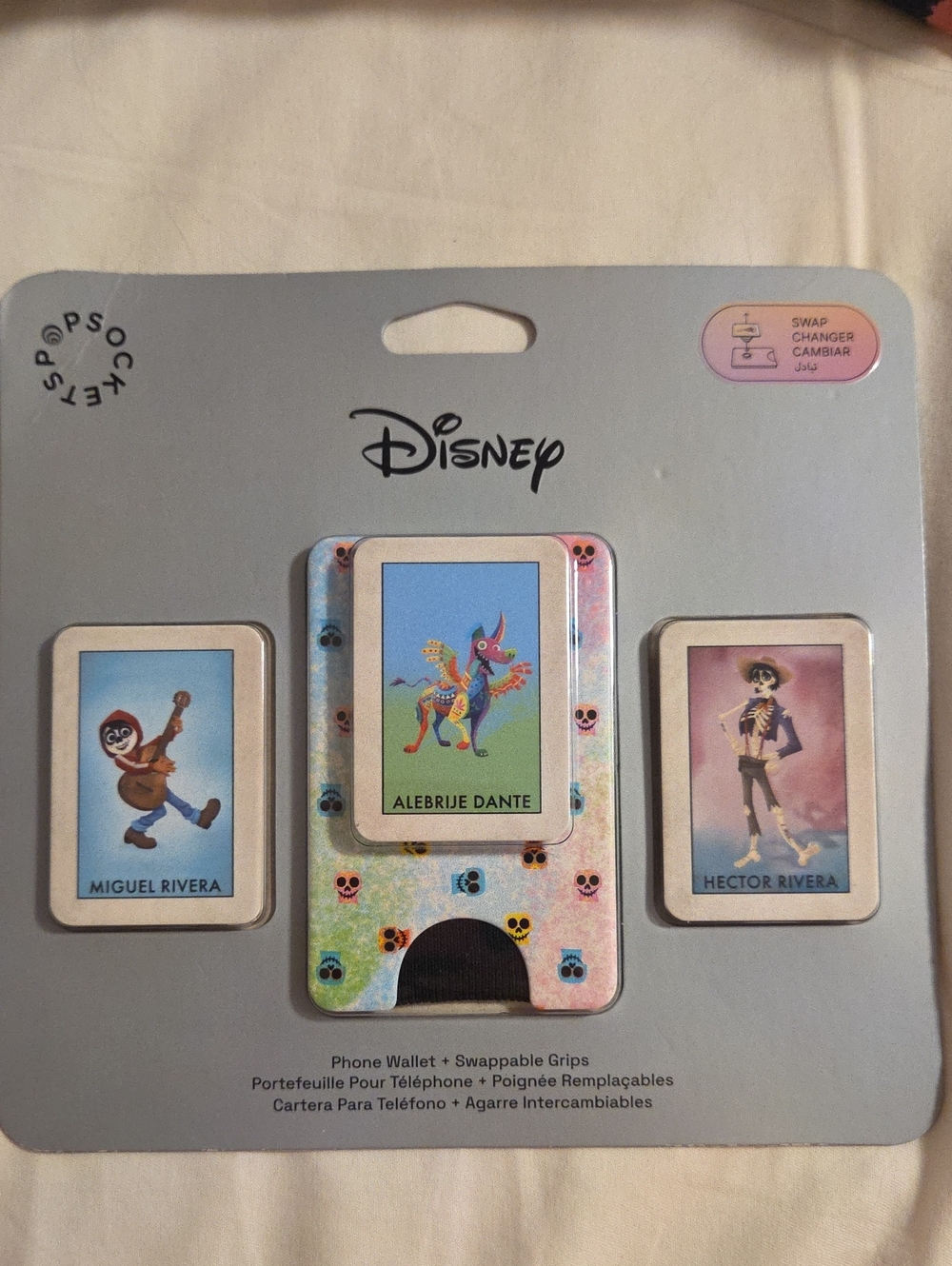 Disney Coco Phone Wallet & Swappable Grips - Pastel Multicolor